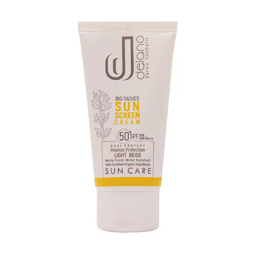 کرم ضد آفتاب SPF50 مناسب پوست های دارای لک دلانو 50 میلی لیتر