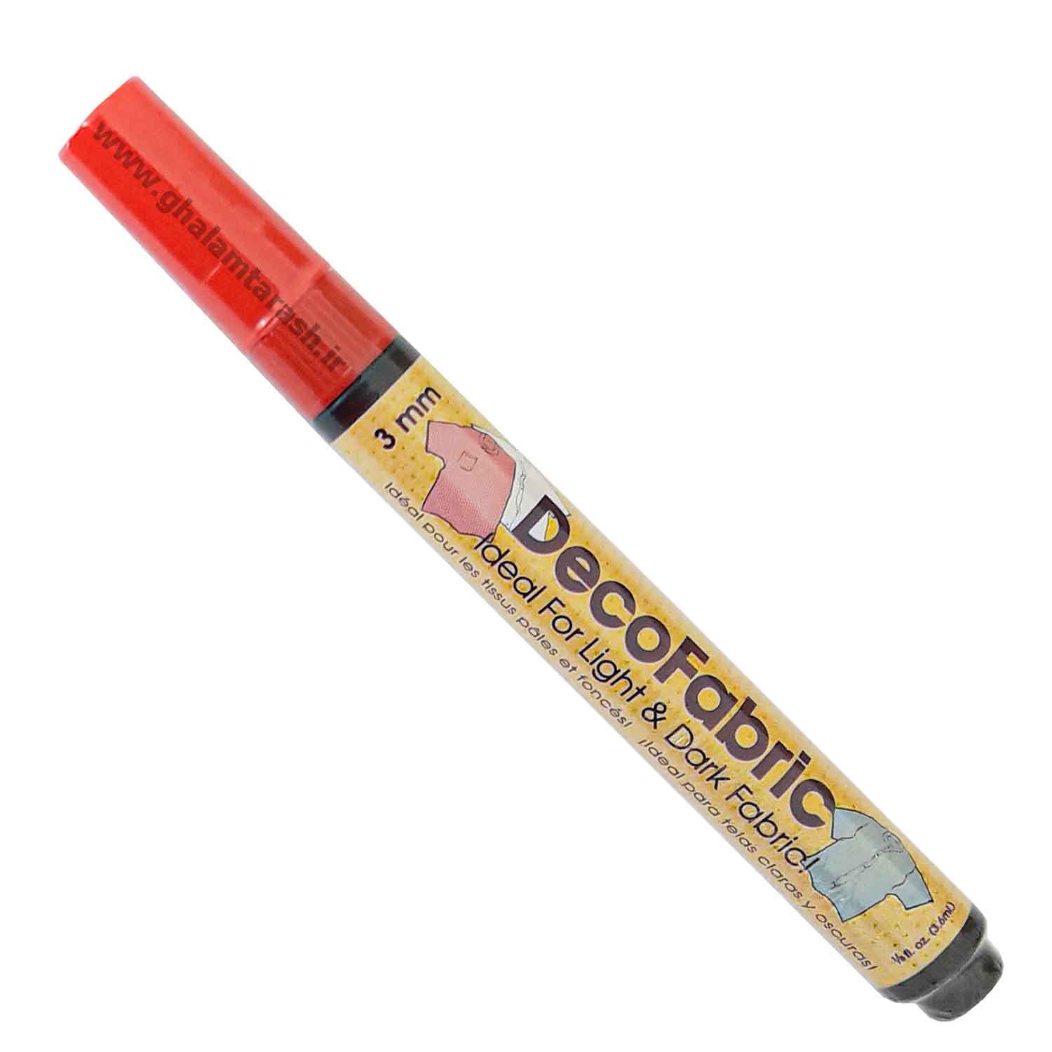 ماژیک پارچه قرمز ماروی یوشیدا (مدل DecoFabric) — تصویر ۳