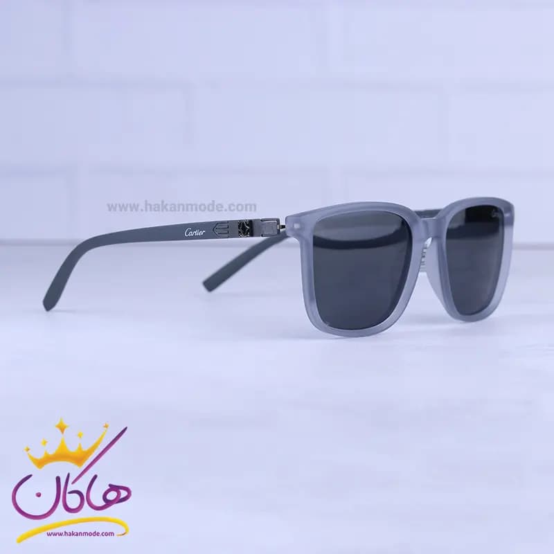 عینک آفتابی کارتیر مردانه فریم مستطیل طوسی پلاریزه P3302/4 — تصویر ۴