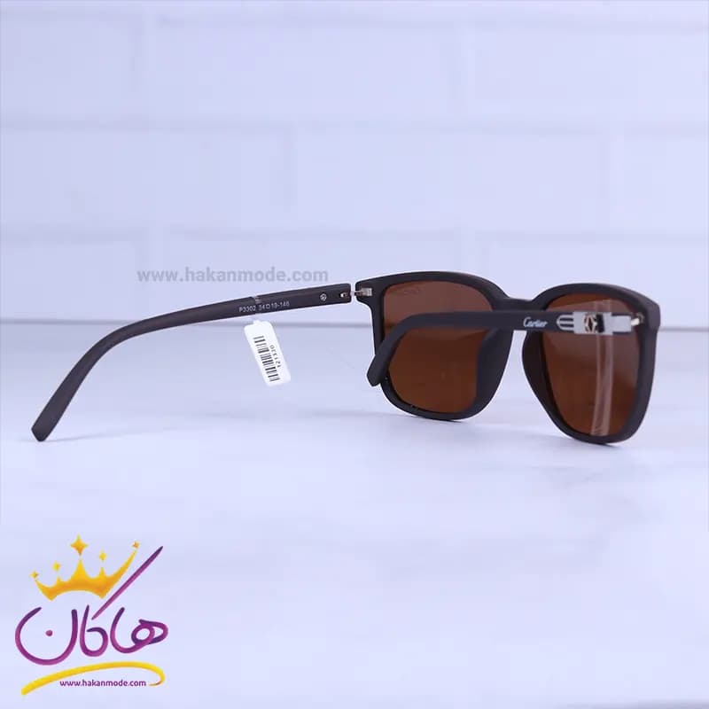 عینک آفتابی مردانه کارتیر قهوه ای پلاریزه P3302/3 — تصویر ۴