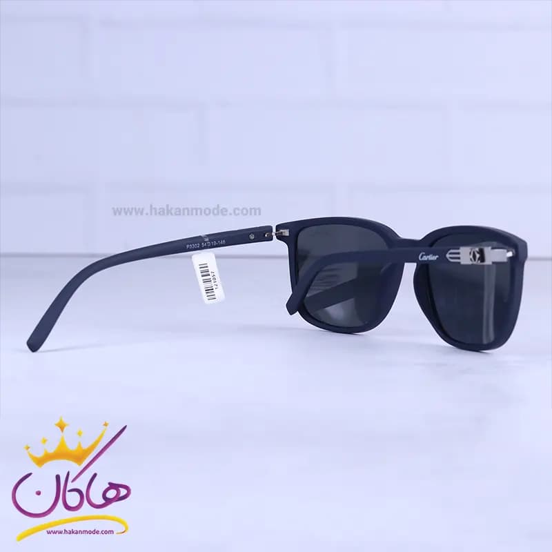 عینک آفتابی کارتیر مردانه فریم سرمه ای پلاریزه P3302/2 — تصویر ۳
