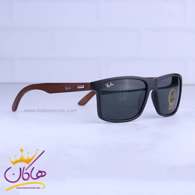 عینک آفتابی مردانه ری بن فریم مشکی RB 8303/5 — تصویر ۴