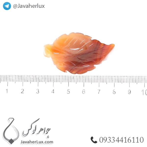 گردنبند عقیق تراش برگ مدل تهم _ کد : 400341 — تصویر ۴