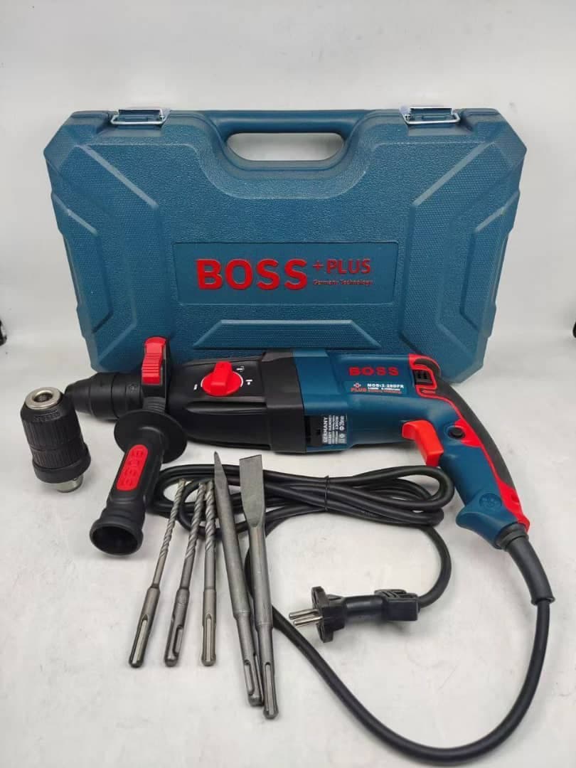 دریل بتن کن 28 میلیمتر صنعتی باس پلاس سه نظام تعویض شو مدل BS28DFR