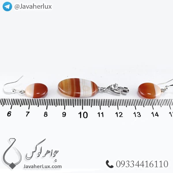 نیم ست زنانه عقیق مدل پاو _ کد : 400309 — تصویر ۴