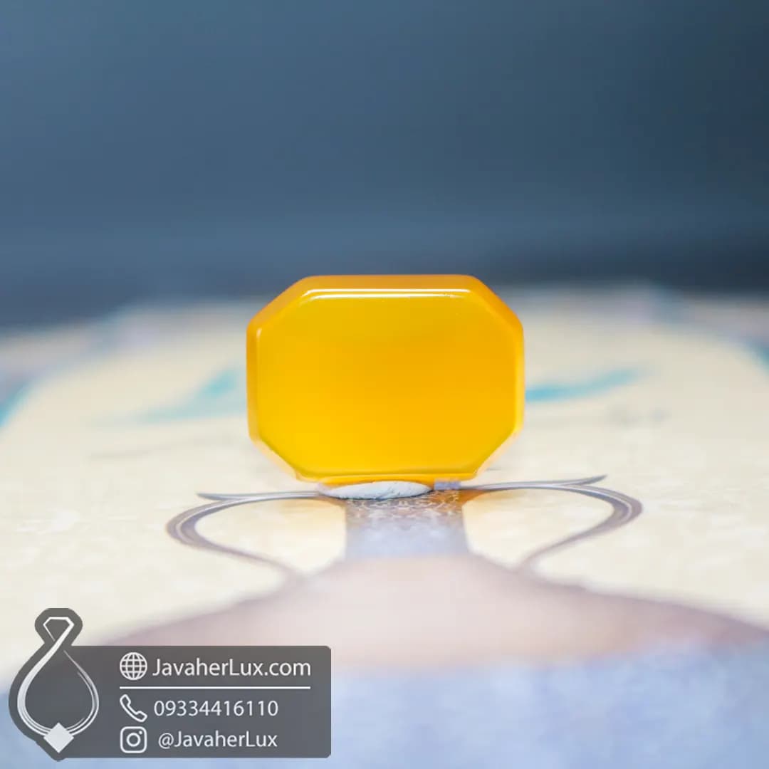 نگین سنگ عقیق زرد اصل _ کد 400299