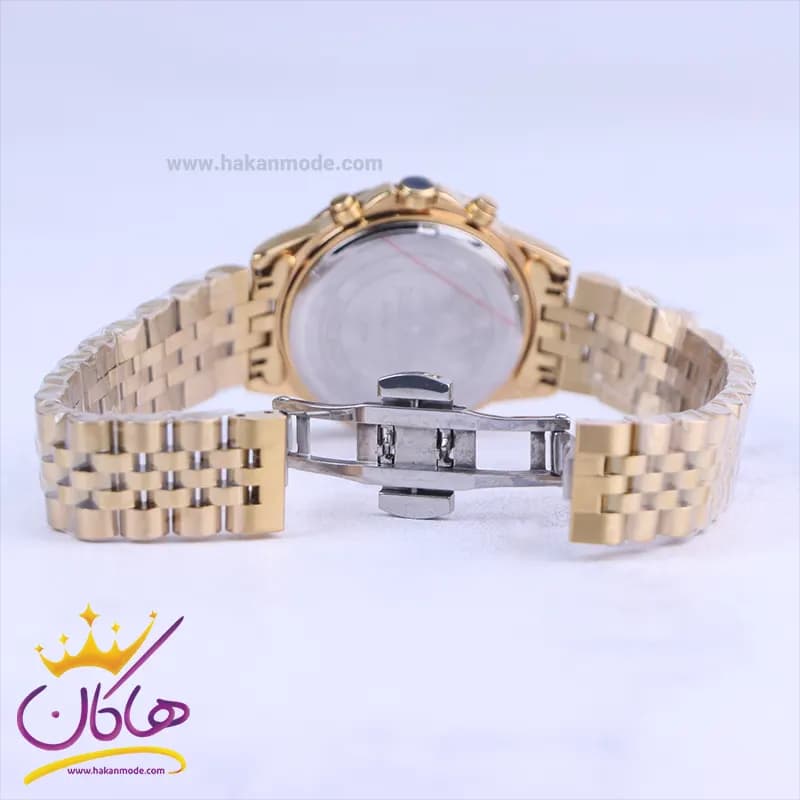 ساعت مچی رومانسون زنانه فلزی طلایی صفحه آبی 9766/4 — تصویر ۲