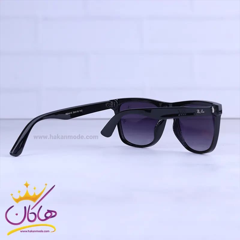 عینک آفتابی ری بن مردانه فریم مشکی پلاریزه RB 4413/1 — تصویر ۳