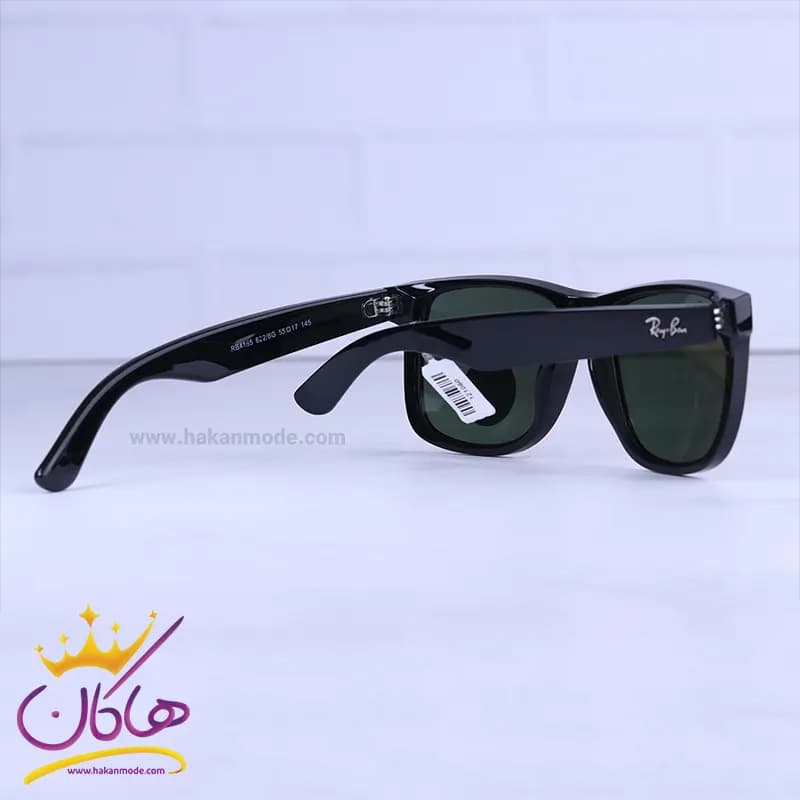 عینک آفتابی ری بن مردانه مشکی فریم مربع پلاریزه RB 4165/1 — تصویر ۴