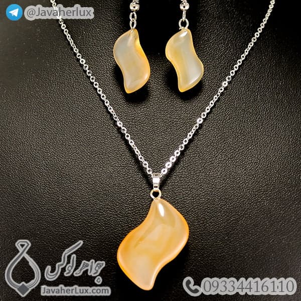 نیم ست عقیق اشکی _ کد : 400273 — تصویر ۲