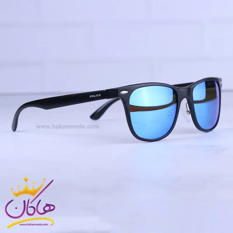 عینک آفتابی پلیس مردانه آلومینیوم شیشه جیوه ای آبی 8559/4 — تصویر ۴