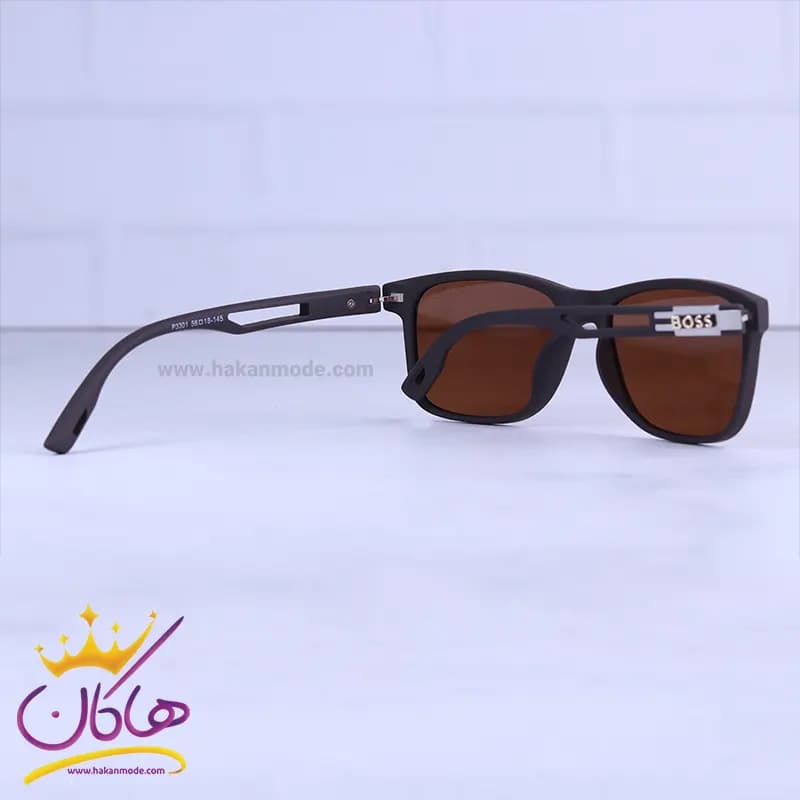 عینک آفتابی باس مردانه فریم قهوه ای پلاریزه P3301/3 — تصویر ۳