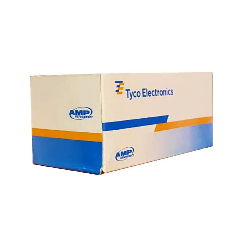 سوکت شبکه Cat6 UTP امپ مدل RJ45 بسته 100 عددی — تصویر ۲