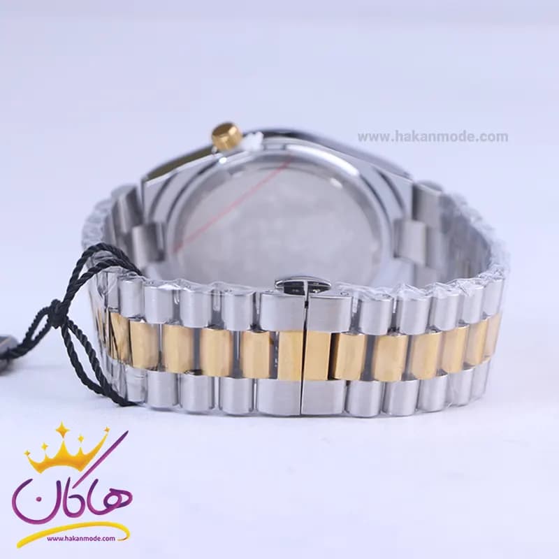 ساعت مچی سیتیزن مردانه فلزی نقره ای طلایی صفحه مشکی 107334/7 — تصویر ۳