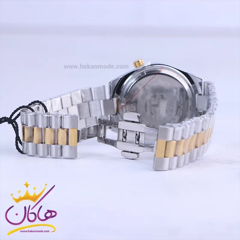 ساعت مچی سیتیزن مردانه فلزی نقره ای طلایی صفحه مشکی 107334/7 — تصویر ۲