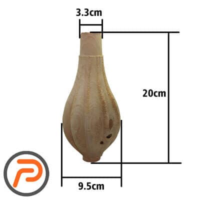 پایه چوبی خمره ای شیاردار 20 سانتیمتر — تصویر ۲