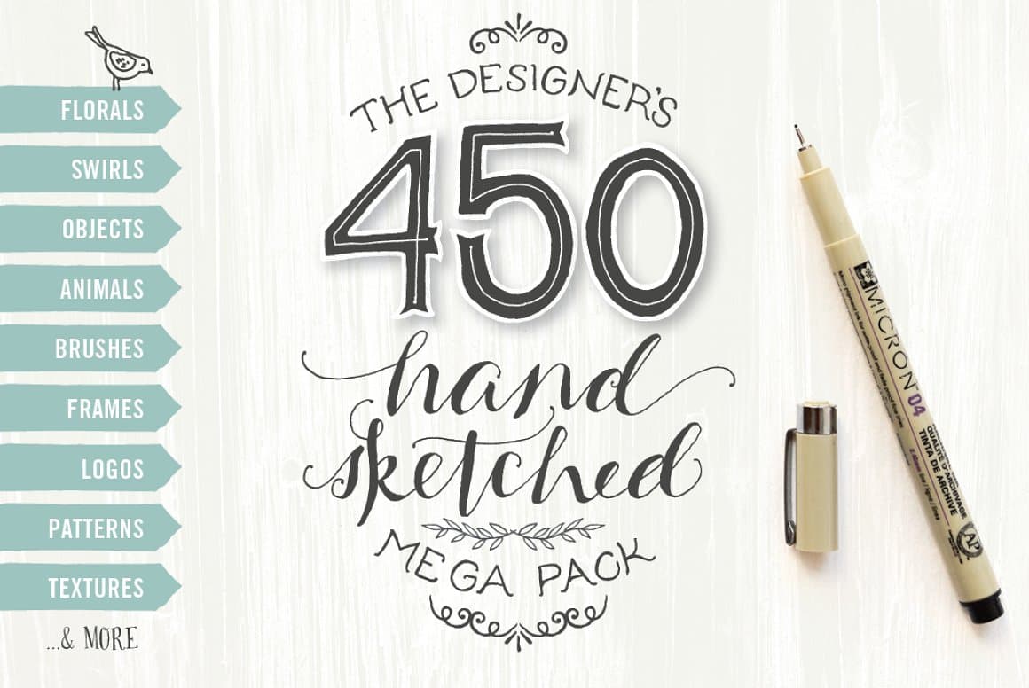 مگا پک طراحی شده با دست Designer’s Hand Sketched