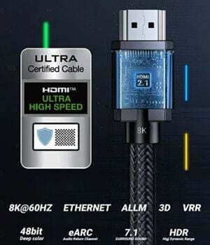 کابل UGREEN HDMI 2.1 Cable – 2M — تصویر ۲