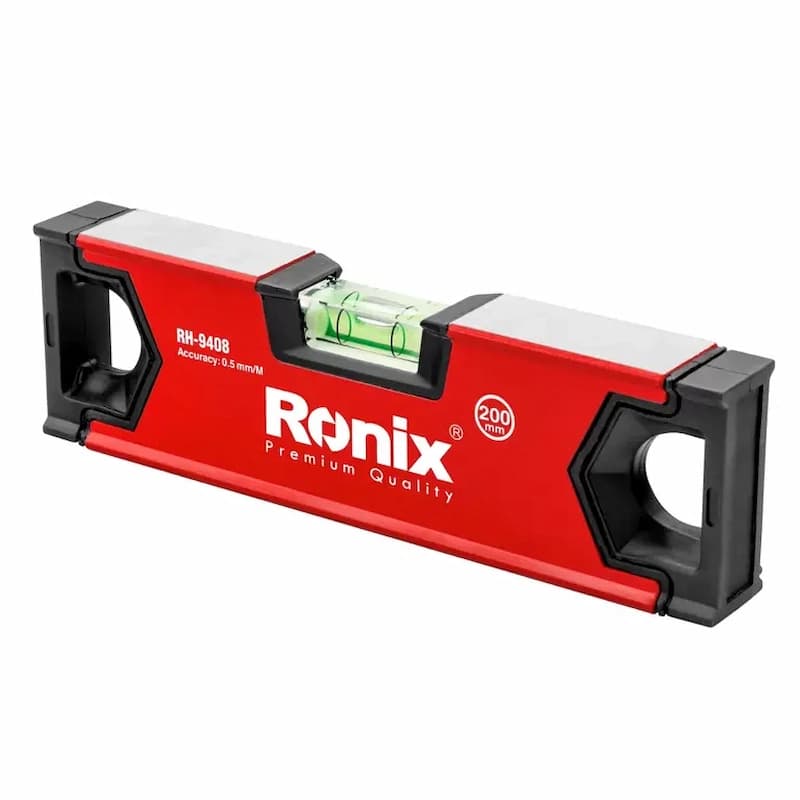 تراز دستی 20 سانتی متری رونیکس مدل RONIX RH-9408 بدنه آلومینیومی — تصویر ۲