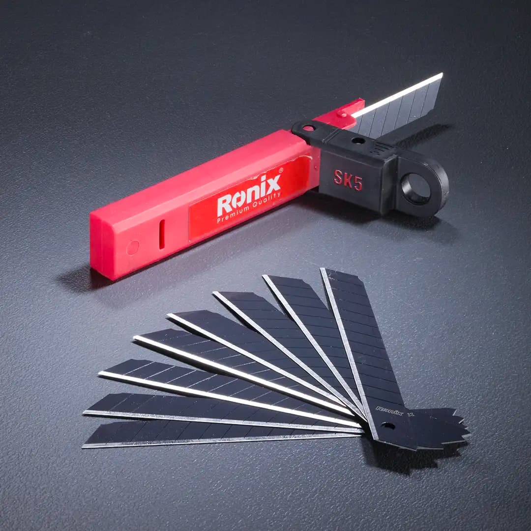 تیغ کاتر مینی 9 میلی متری رونیکس مدل RONIX RH-3094 بسته 10 عددی — تصویر ۲