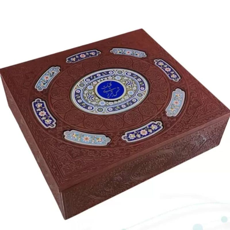کلیات شمس وزیری چرم با خودکار و روان نویس طرح دار — تصویر ۵