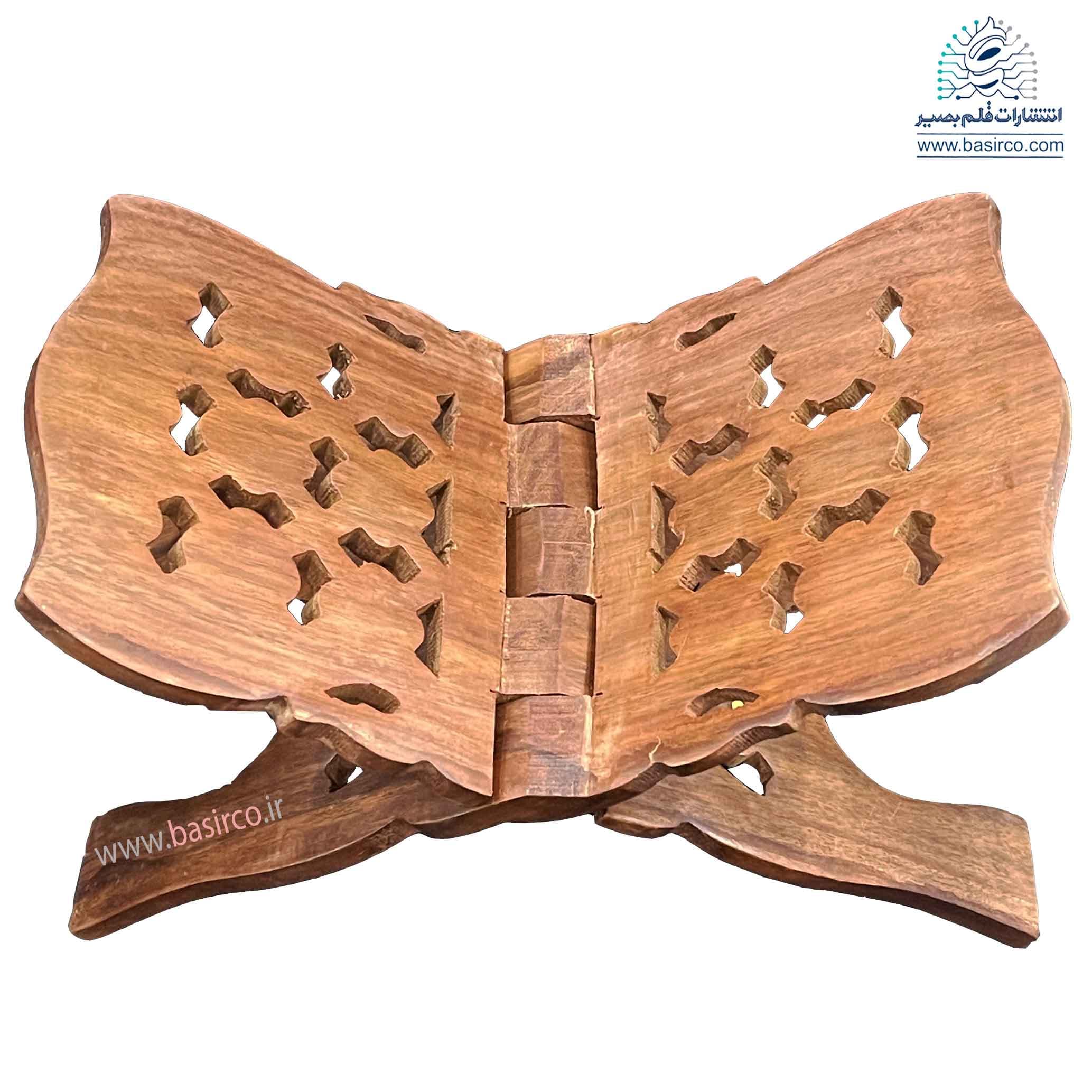 رحل قرآن چوبی بسیار نفیس ساخت هند سایز 18 — تصویر ۲