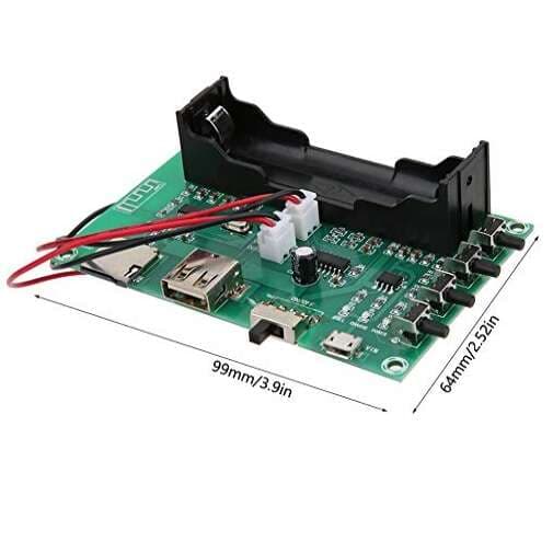 ماژول MP3 پلیر بلوتوث دار با آمپلی فایر استریو 3W+3W دارای ورودی USB و TF Card مدل XH-A150 — تصویر ۴