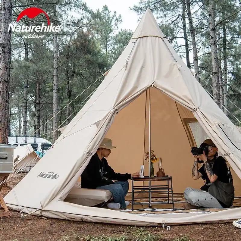 چادر گلمپینگ Naturehike NH20ZP002 چهار نفره مدل Pyramid — تصویر ۳