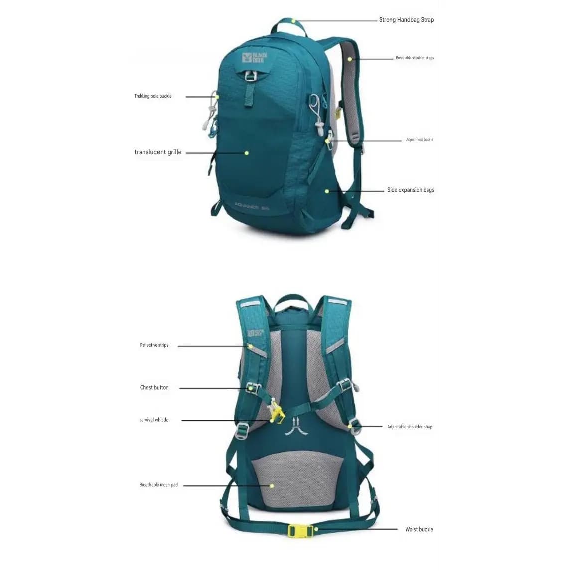 کوله پشتی بلک دیر 25 لیتر مدل 8824 | Black Deer 8824 — تصویر ۷