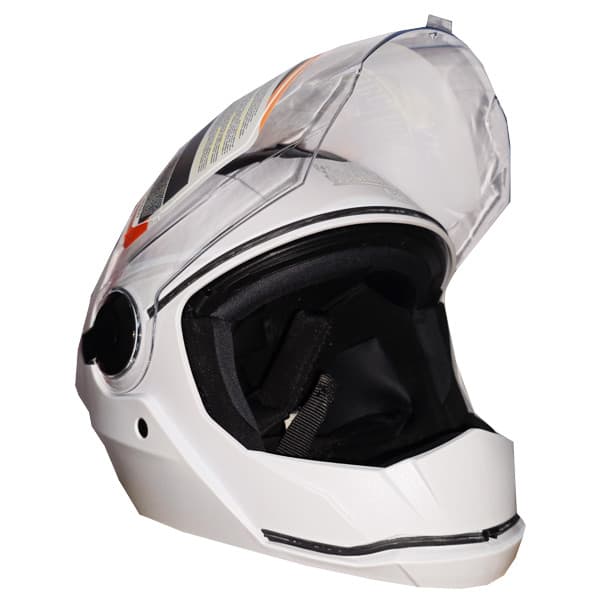 کلاه کاسکت فک ثابت استیل برد مدل فول فیس کد STEEL_WHT — تصویر ۳