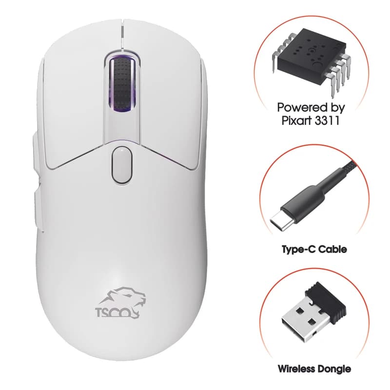 موس گیمینگ بی سیم تسکو مدل GM 2033 — تصویر ۵
