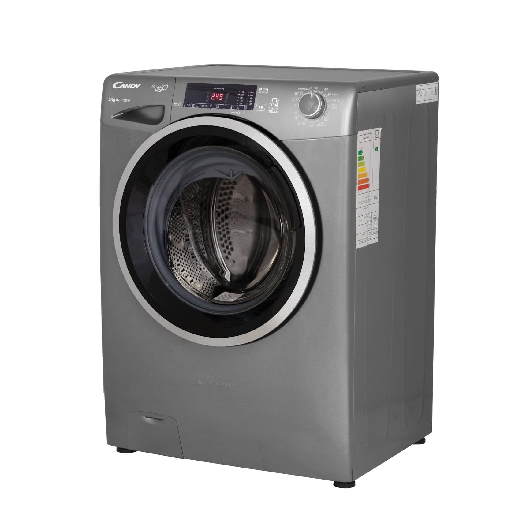 ماشین لباسشویی کندی GVS-228TC3R سیلور 8 کیلویی — تصویر ۳