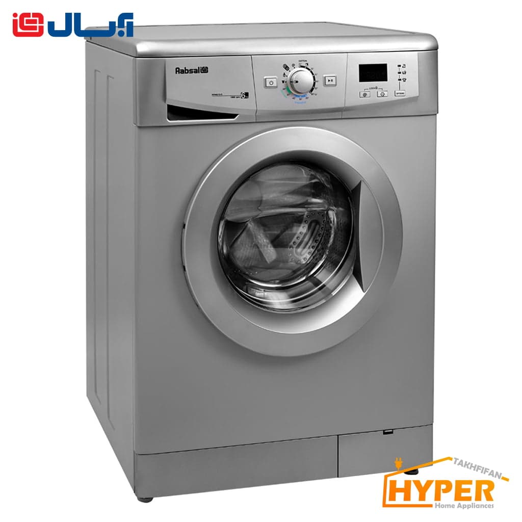 ماشین لباسشویی آبسال REN6210-S نقره ای 6 کیلویی