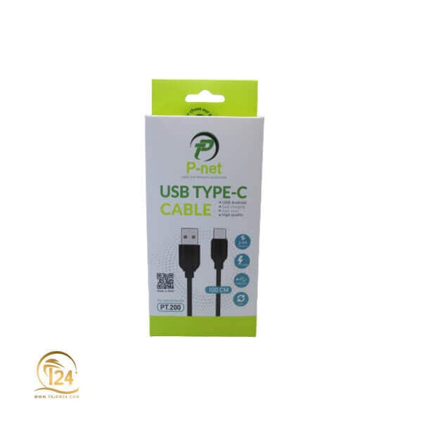 کابل USB به USB-C پی نت مدل PT.200 به طول 1 متر
