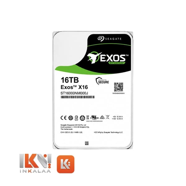هارددیسک اینترنال HDD ظرفیت 16 ترابایت سیگیت Exos X16 مدل ST16000NM000J