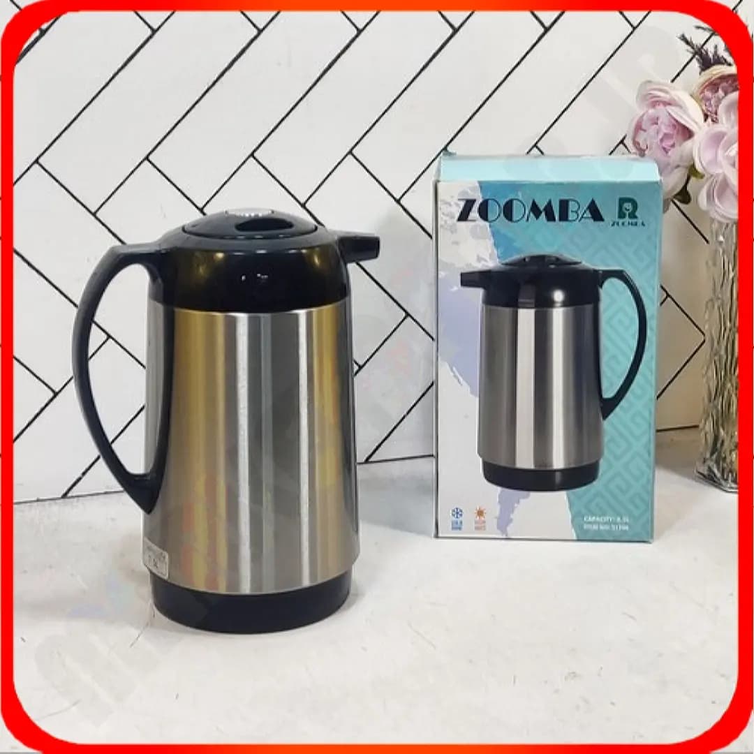 فلاکس نیم لیتری شیشه صورتی زومبا مدل S1746 ساده