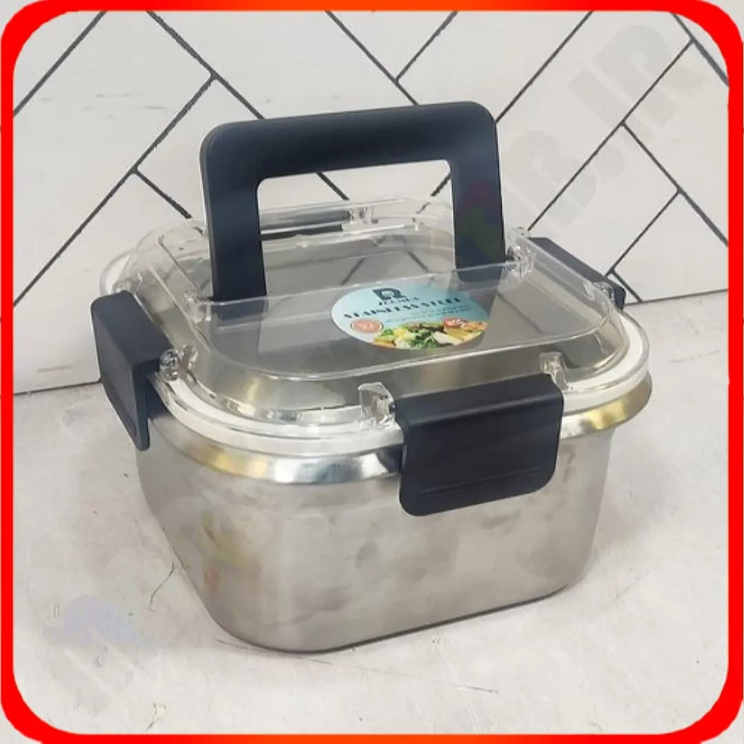 ظرف ناهارخوری استیل ضدزنگ دسته دار زومبا B1186 سایز 1.6 لیتر