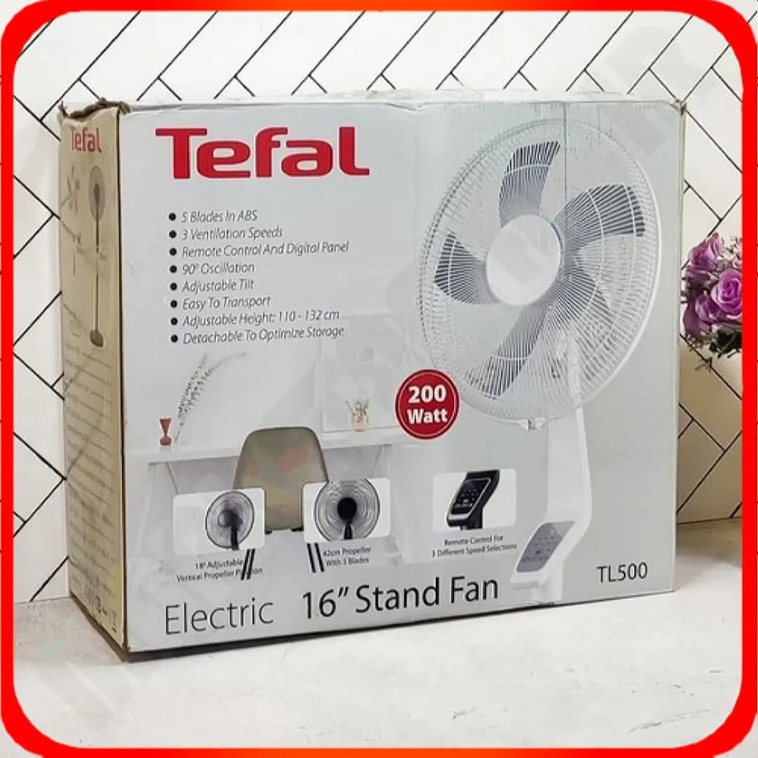 پنکه ایستاده تفال TL500 | 200 وات | سفید