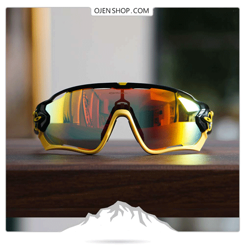 عینک دوچرخه سواری اوکلی Oakleyزرد — تصویر ۴