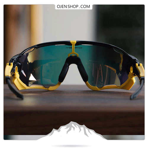 عینک دوچرخه سواری اوکلی Oakleyزرد — تصویر ۲