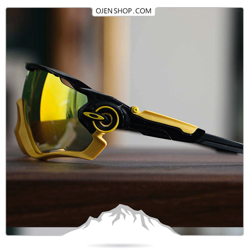 عینک دوچرخه سواری اوکلی Oakleyزرد — تصویر ۳