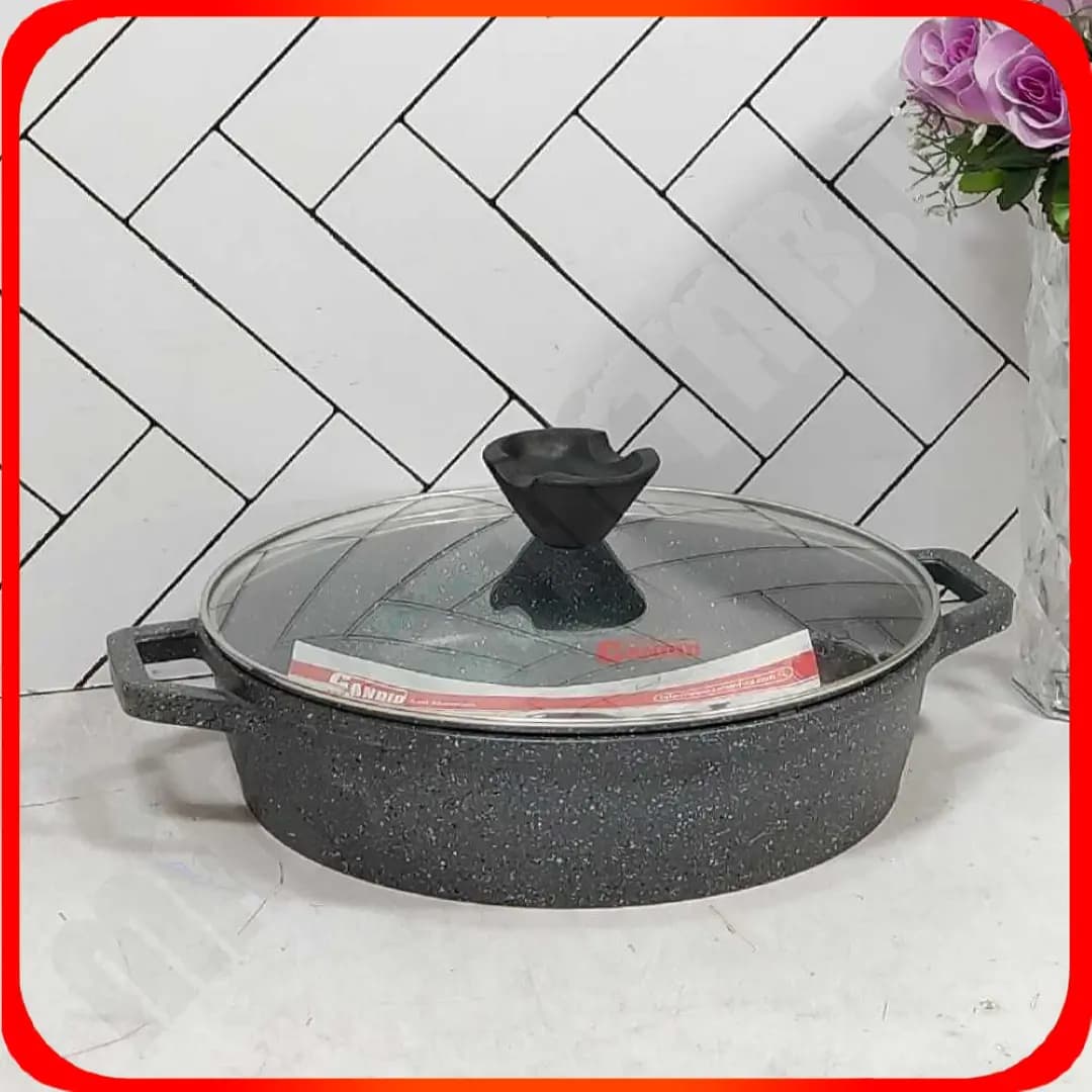 C تابه دودسته 26 دورو گرانیت خاکستری در پیرکس کاندید