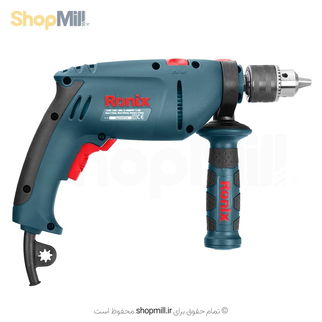 دریل 13 میلیمتری چکشی سه نظام آچاری رونیکس مدل 2210C — تصویر ۵
