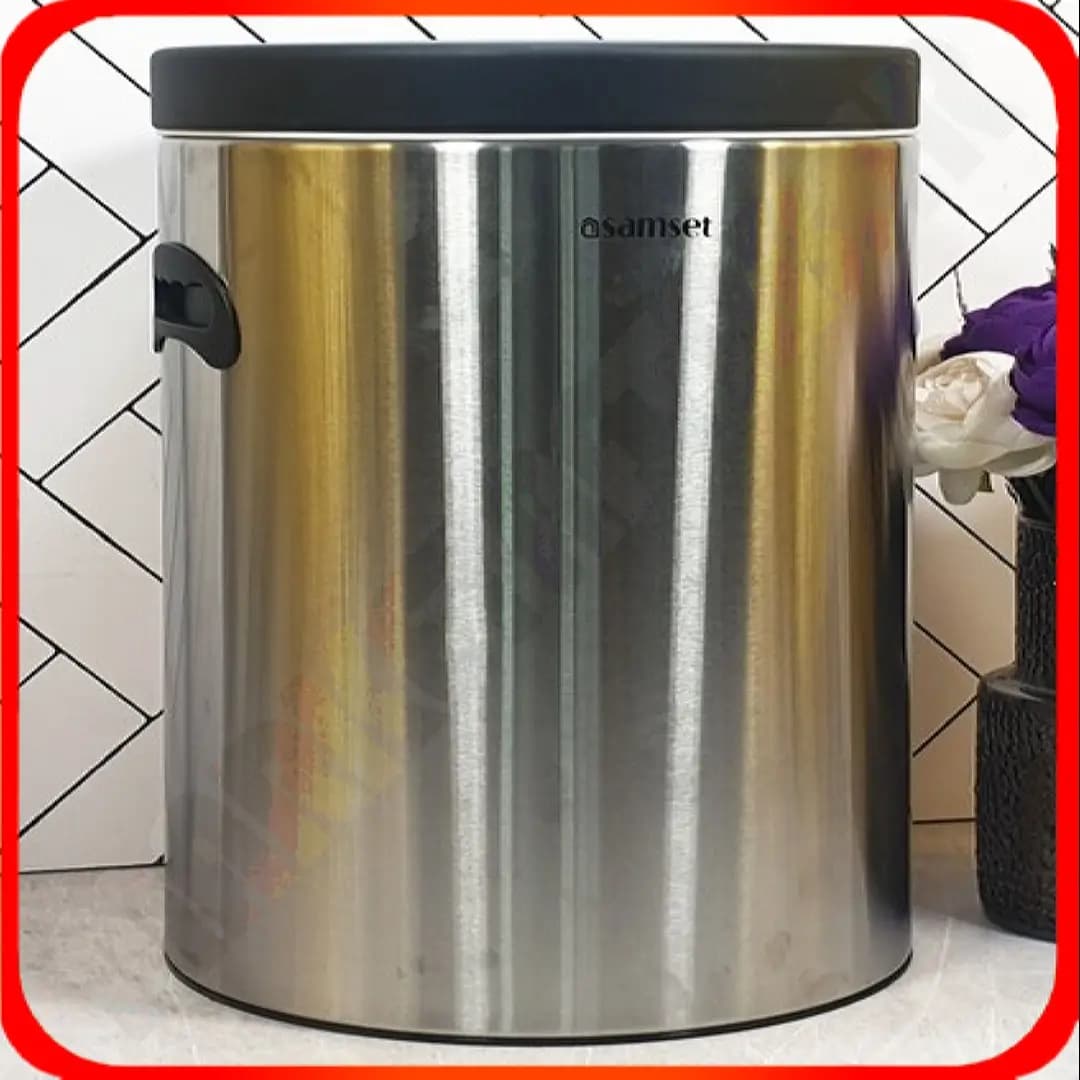 جا برنجی بزرگ16 کیلویی استوانه ای استیل 40107003 سام ست