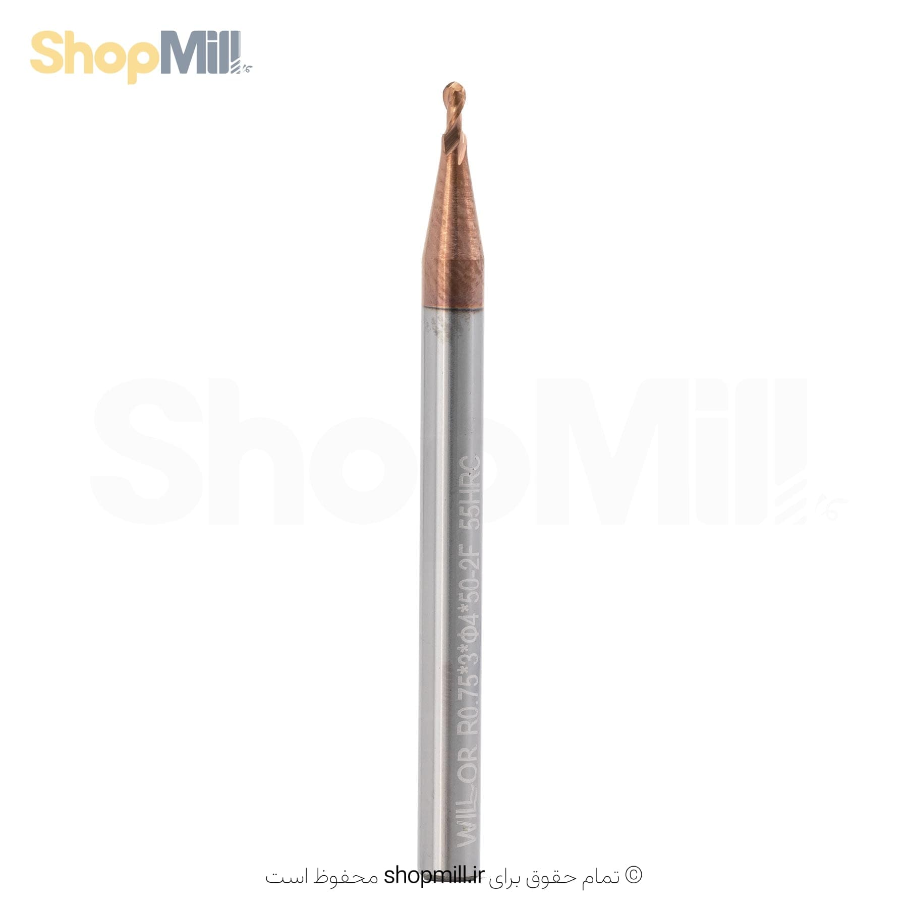 فرز انگشتی بال نوز الماس 1.5 ویلور مدل 2F-R0.75*3*4*50-55HRC