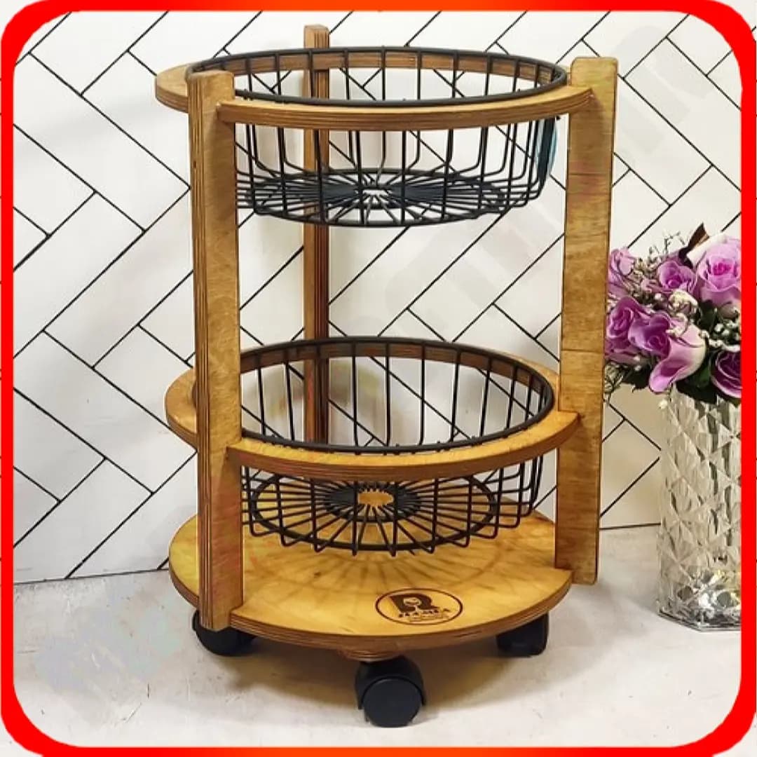 جاپیازی 2 طبقه گرد ZB-491 چرخ دار زومبا