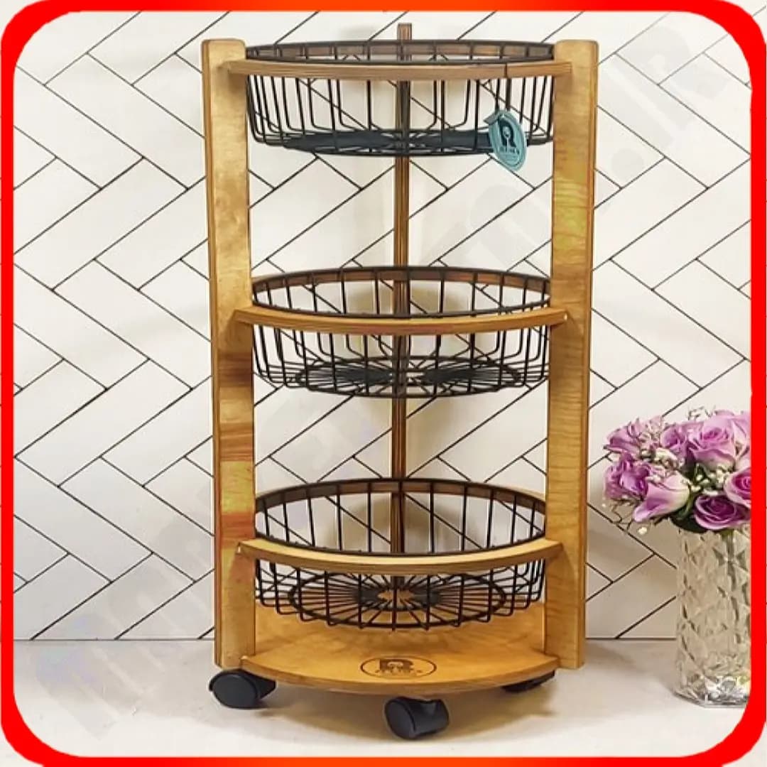 جاپیازی 3 طبقه مربع ZB-497 چرخ دار زومبا