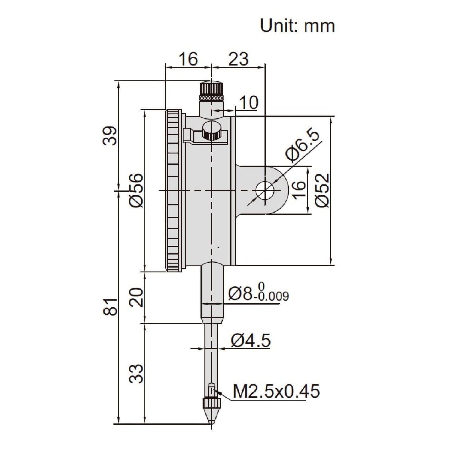 ساعت اندیکاتور کورس 25 میلی متری اینسایز (Insize) مدل 25-2302 — تصویر ۲