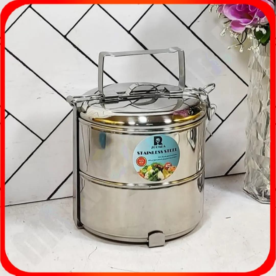 ظرف غذای 2 طبقه استیل B7061 زومبا