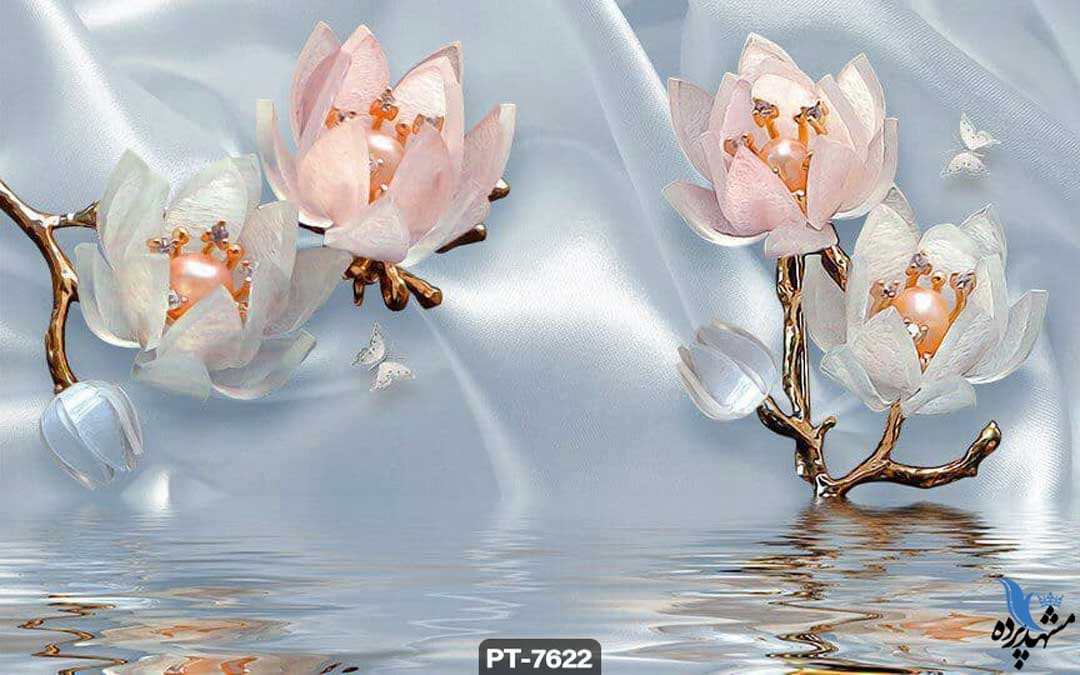 پوستر دیواری طرح گل سه بعدی کد PT7622 — تصویر ۲